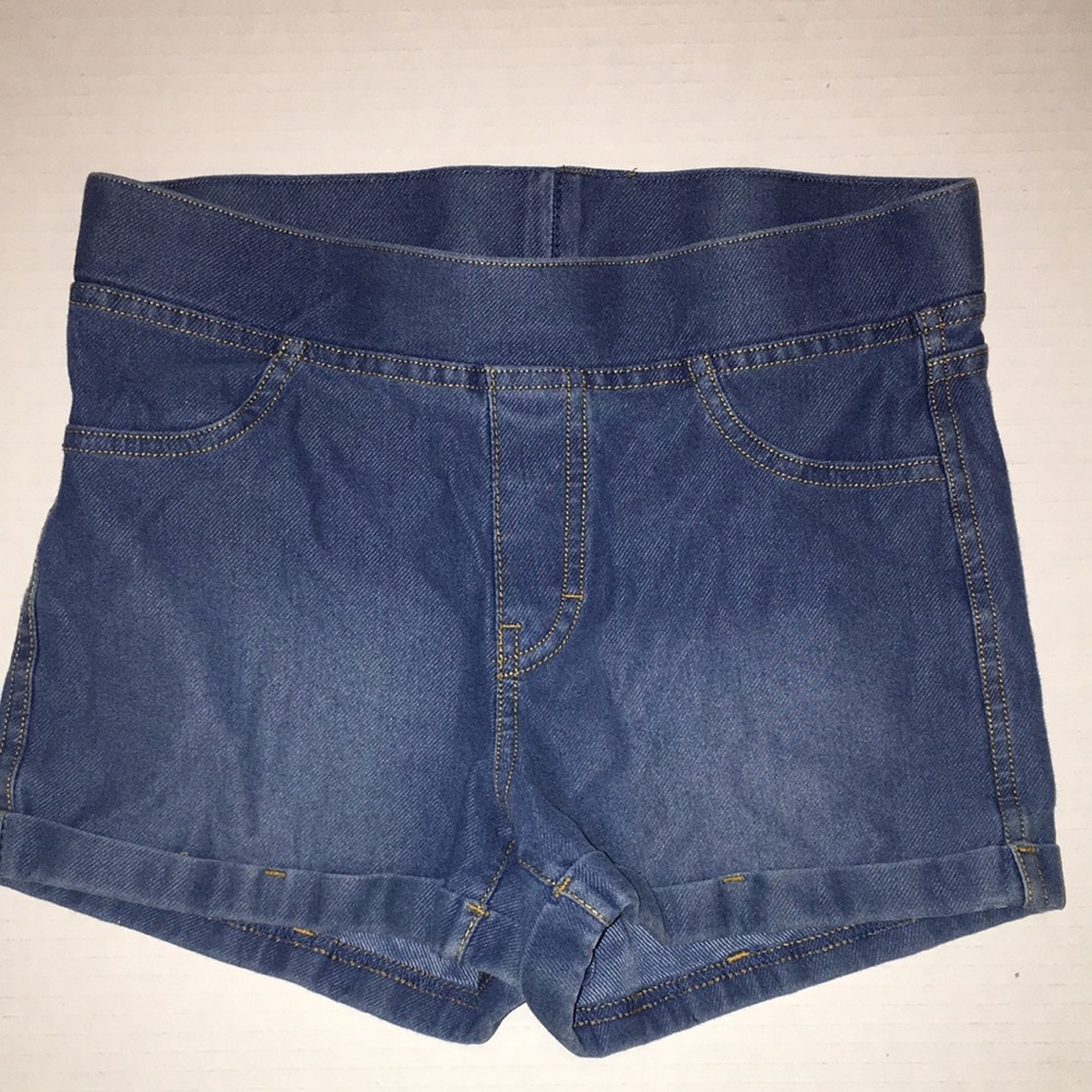 Blue Denim-Look Girl’s Stretch Shorts | size 12